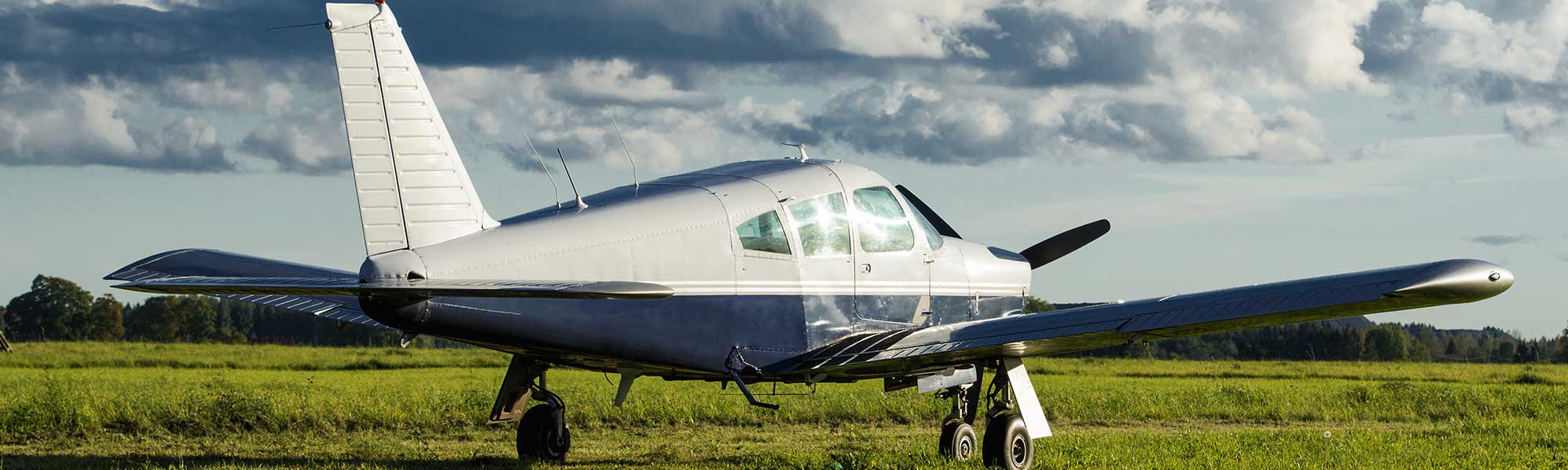 Small Blue and White Plane